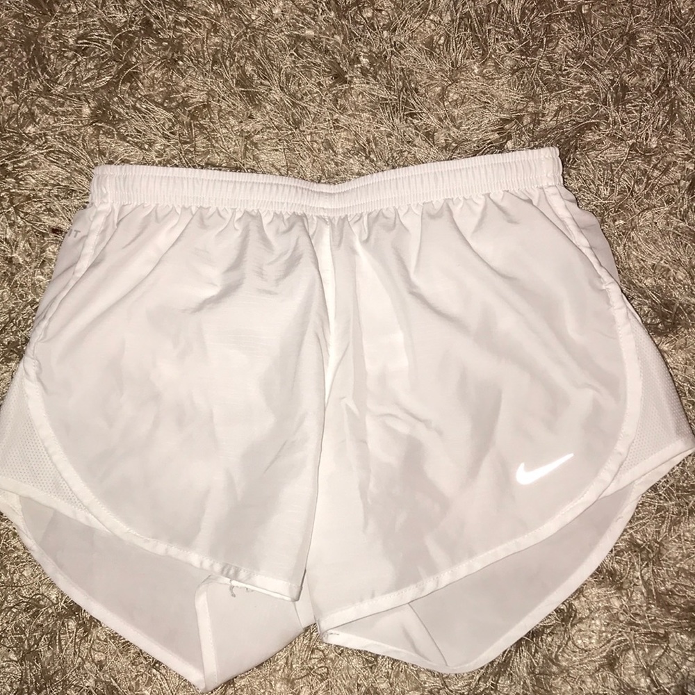 White Nike shorts